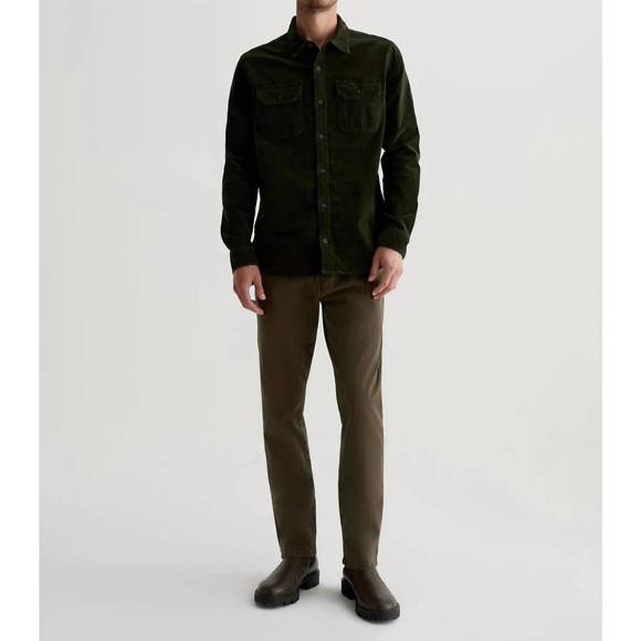 NEW AG JEANS aiden utility corduroy shirt in sulfur dried cedar - Picture 1 of 3